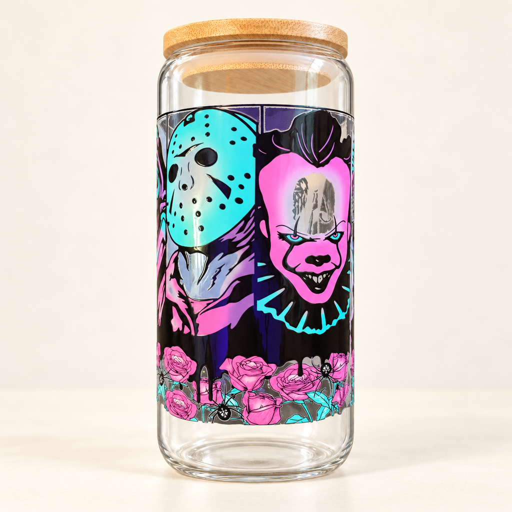 Halloween glass 16oz cup