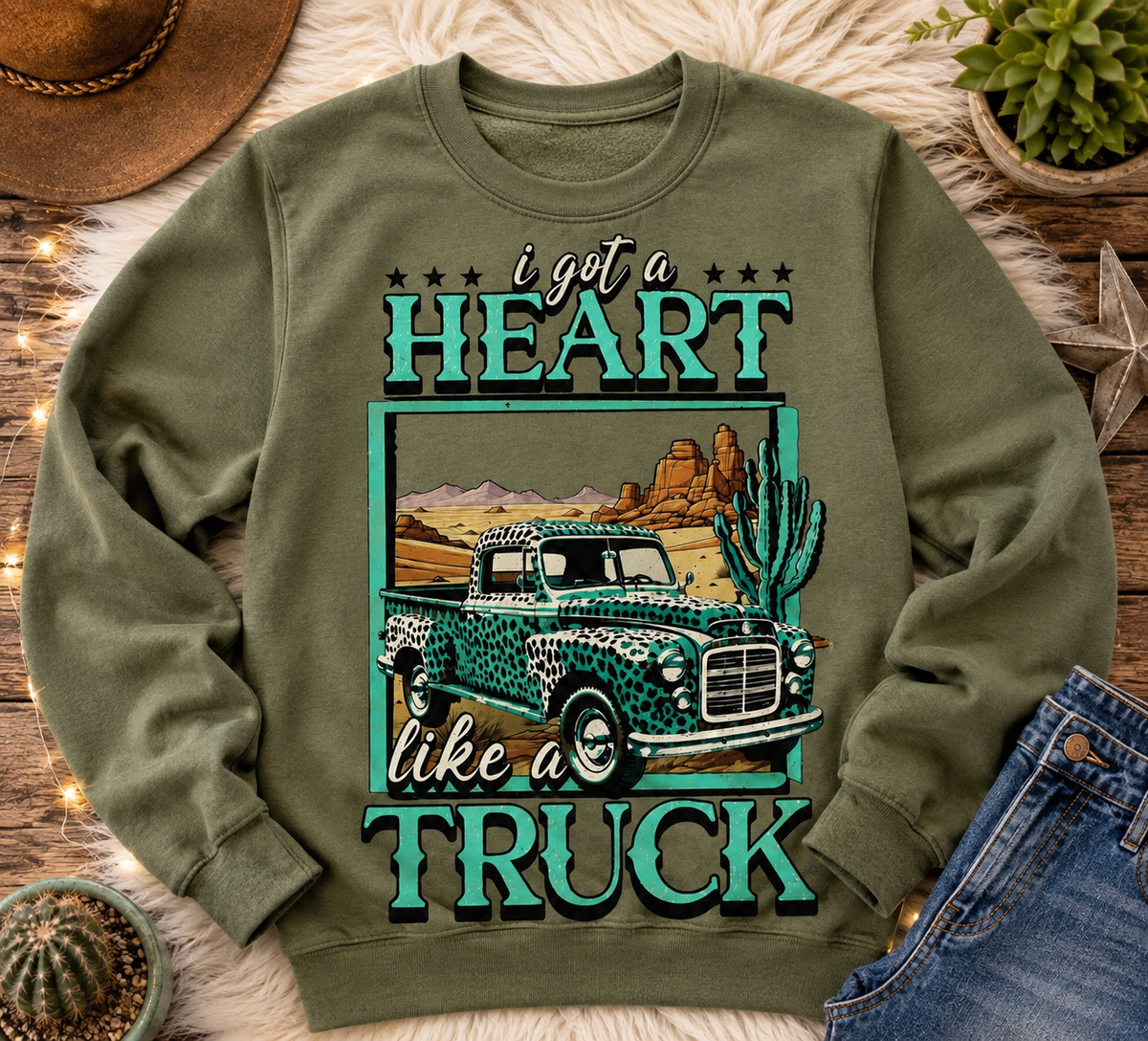 I Got A Heart Like A Truck| Kids Graphic T-Shirt, Sweatshirt & Hoodie