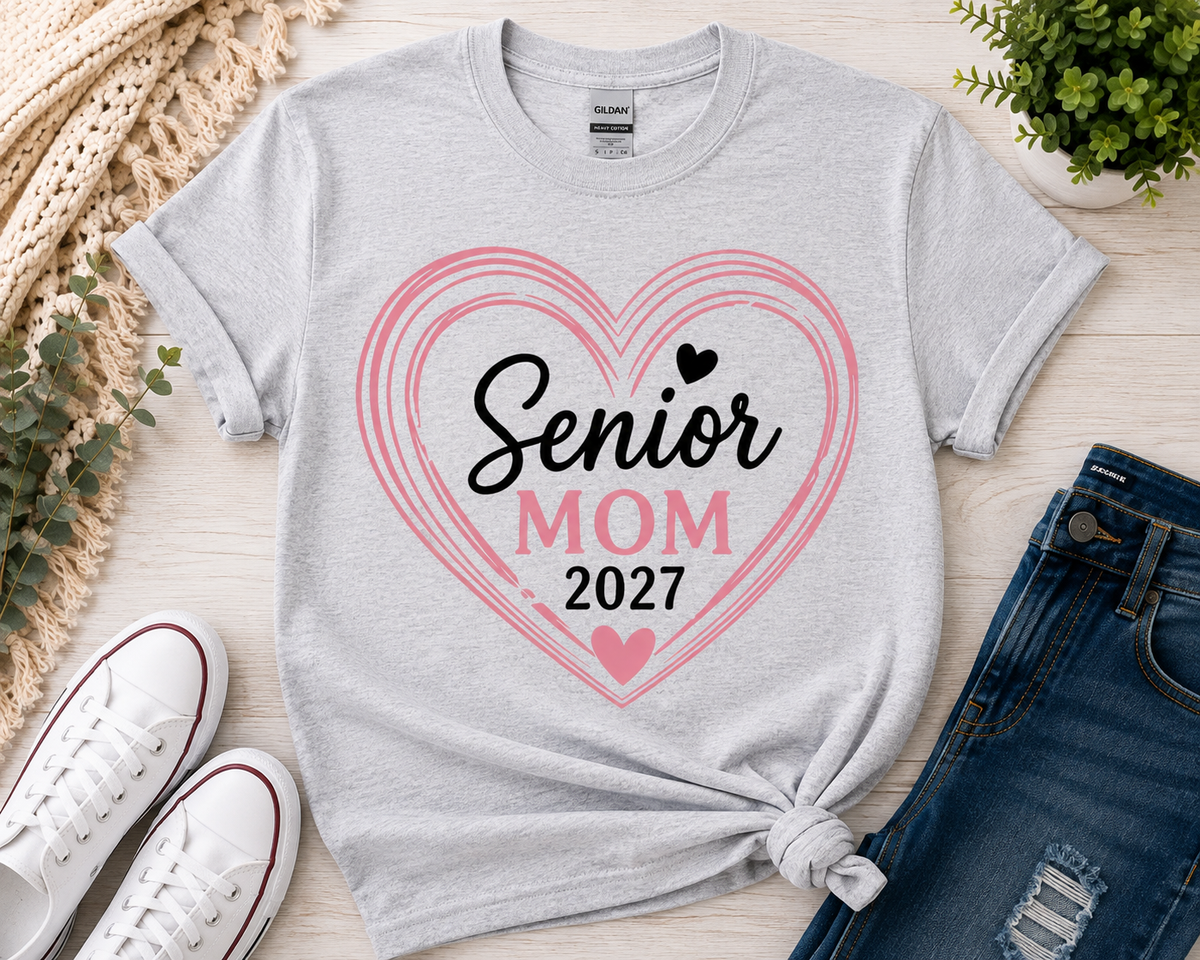Senior Mom Heart 2027 | T-Shirts, Sweatshirt & Hoodie