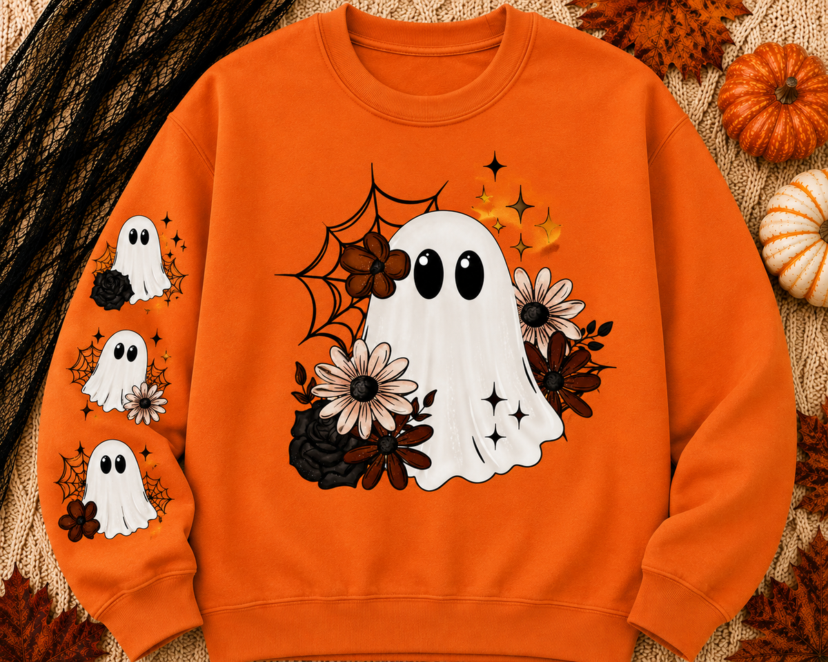 Ghost Halloween | Adult Graphic Long Sleeve Shirt, Sweatshirt & Hoodie