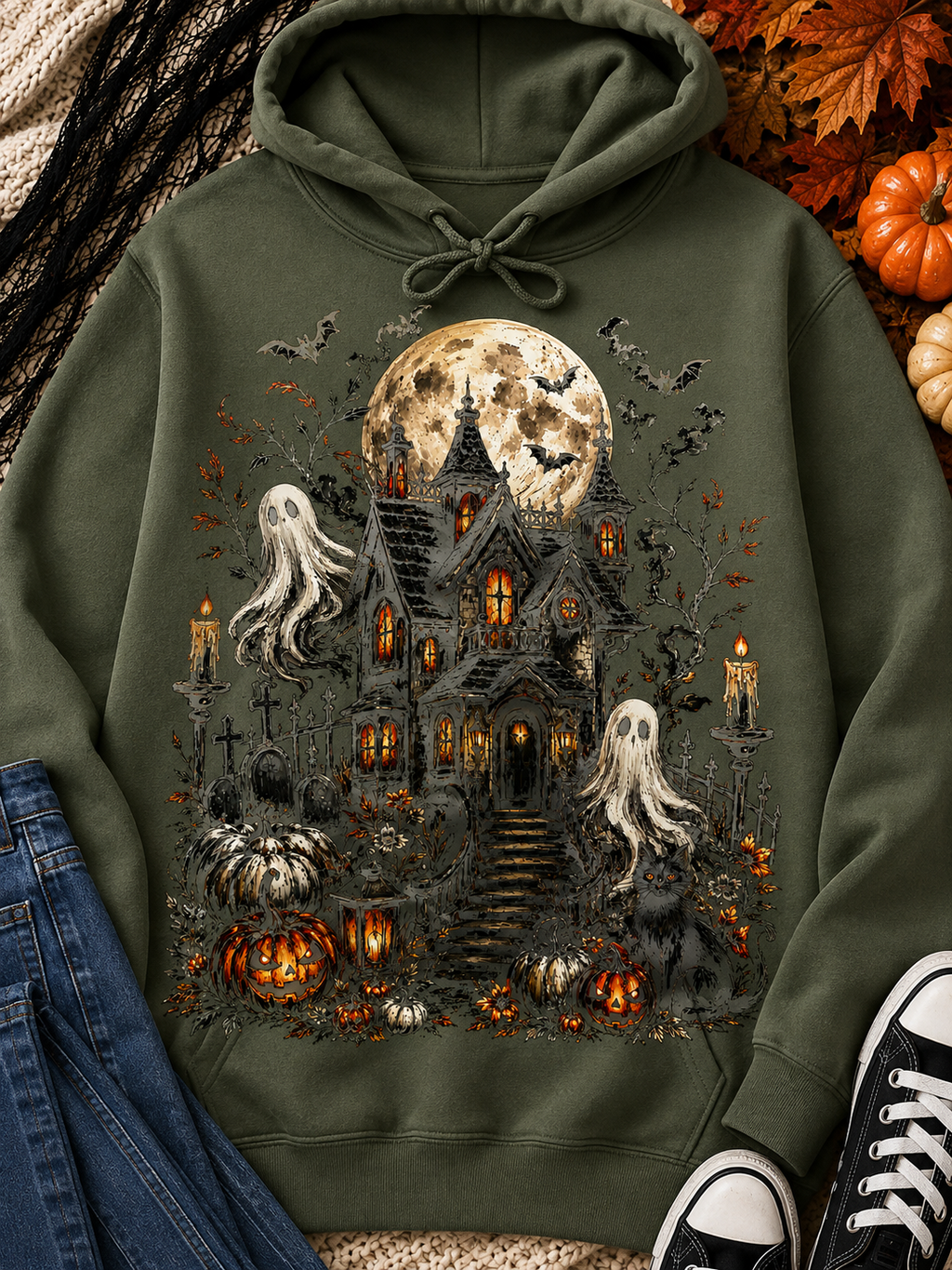 Haunted House | Adult Graphic Shirt, Sweatshirt & Hoodie