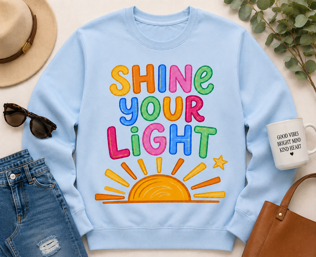 Shine Your Light| Adult Graphic T-Shirt, Sweatshirt & Hoodie