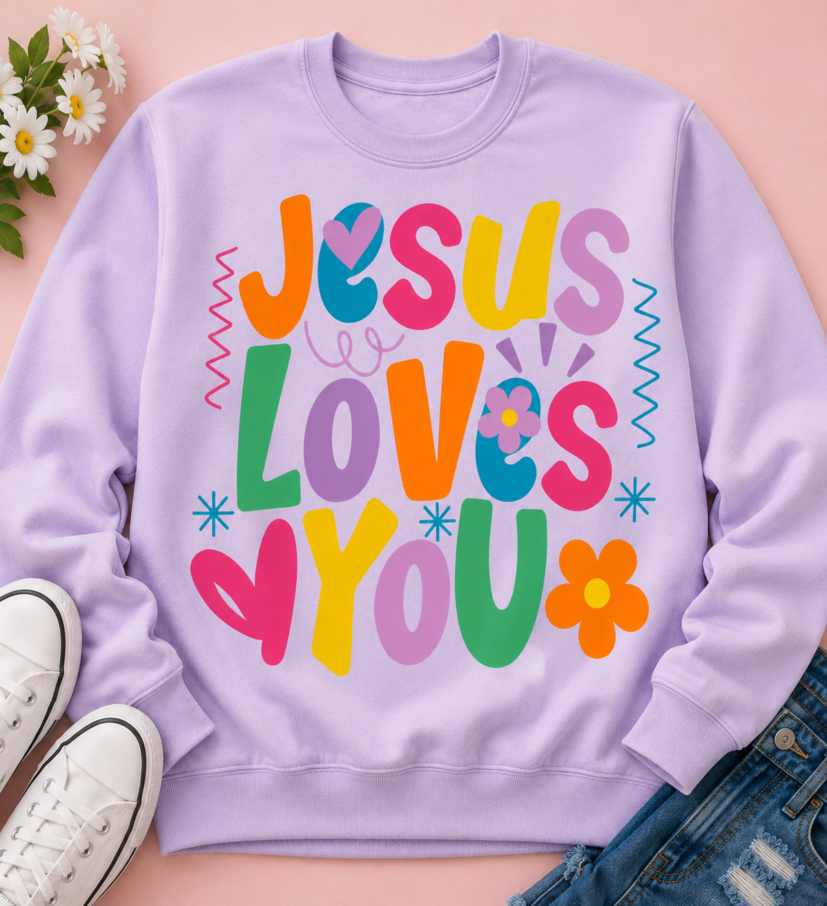 Jesus Loves You | Adult Graphic Shirt, Sweatshirt & Hoodie