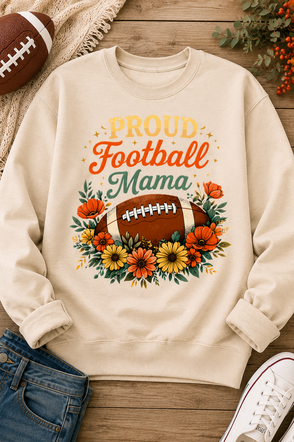 Football Mom | Adult Graphic Shirt, Sweatshirt & Hoodie