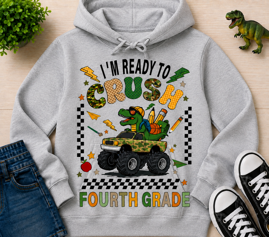 Back To School Fourth Grade| T-Shirt, Sweatshirt & Hoodie
