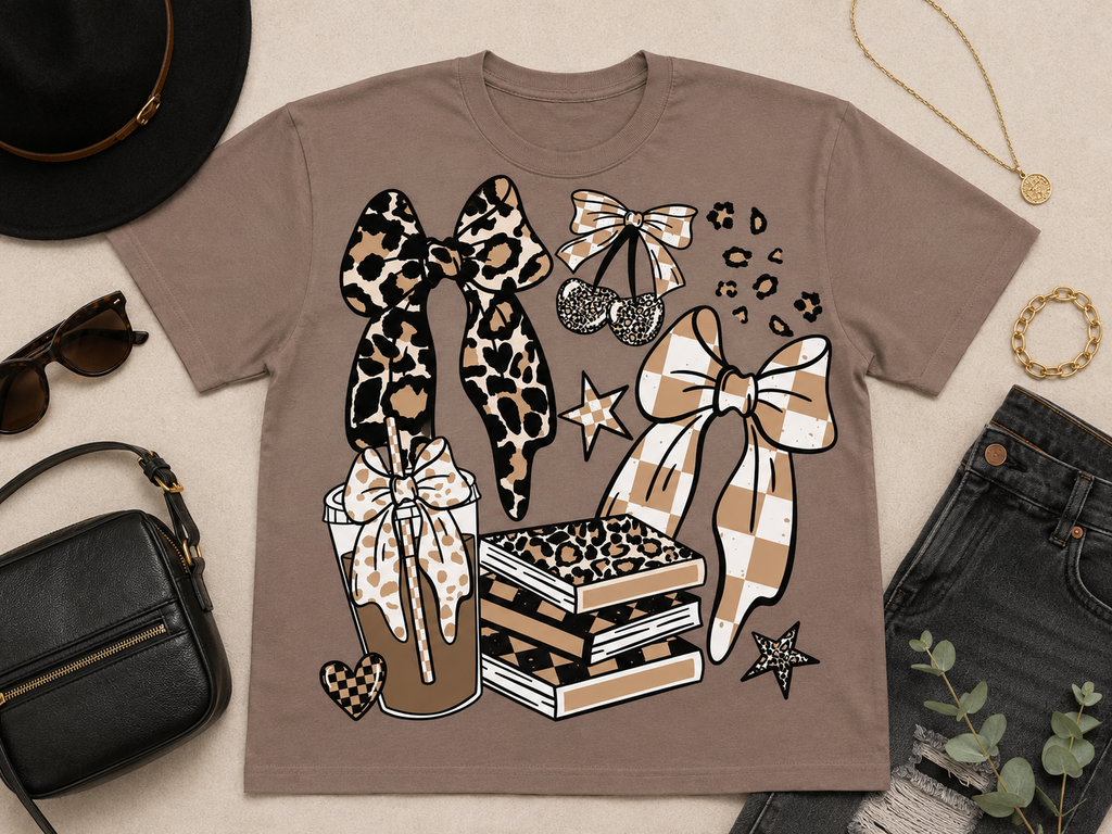 Bows and Books| Adult Graphic Shirt, Sweatshirt & Hoodie