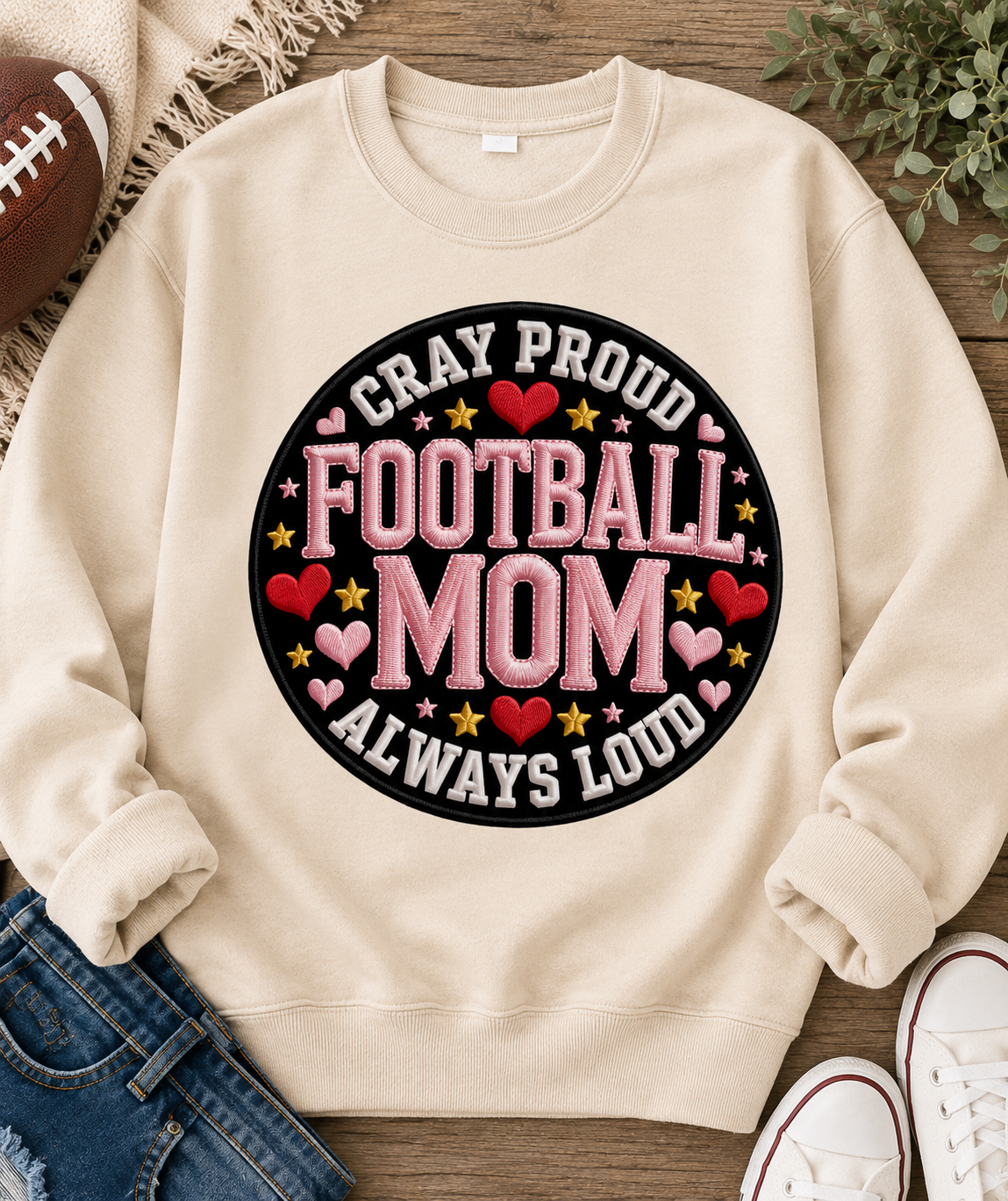 Football Mom | Adult Graphic Shirt, Sweatshirt & Hoodie