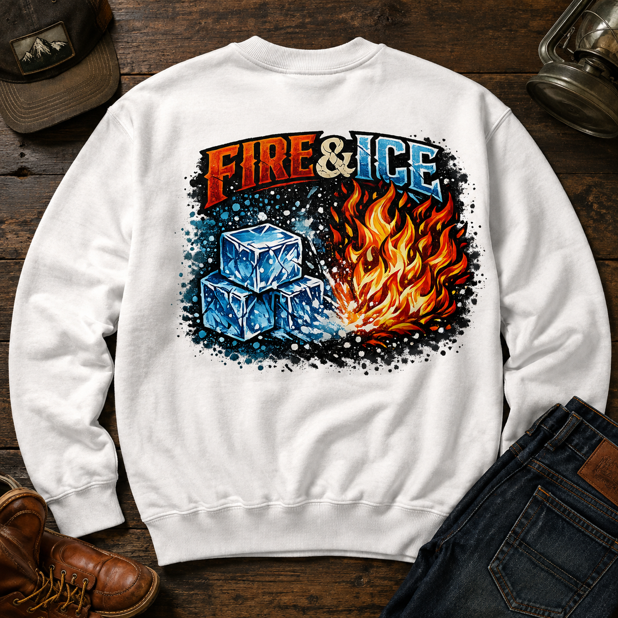 Fire And Ice | Adult Graphic Shirt, Sweatshirt & Hoodie