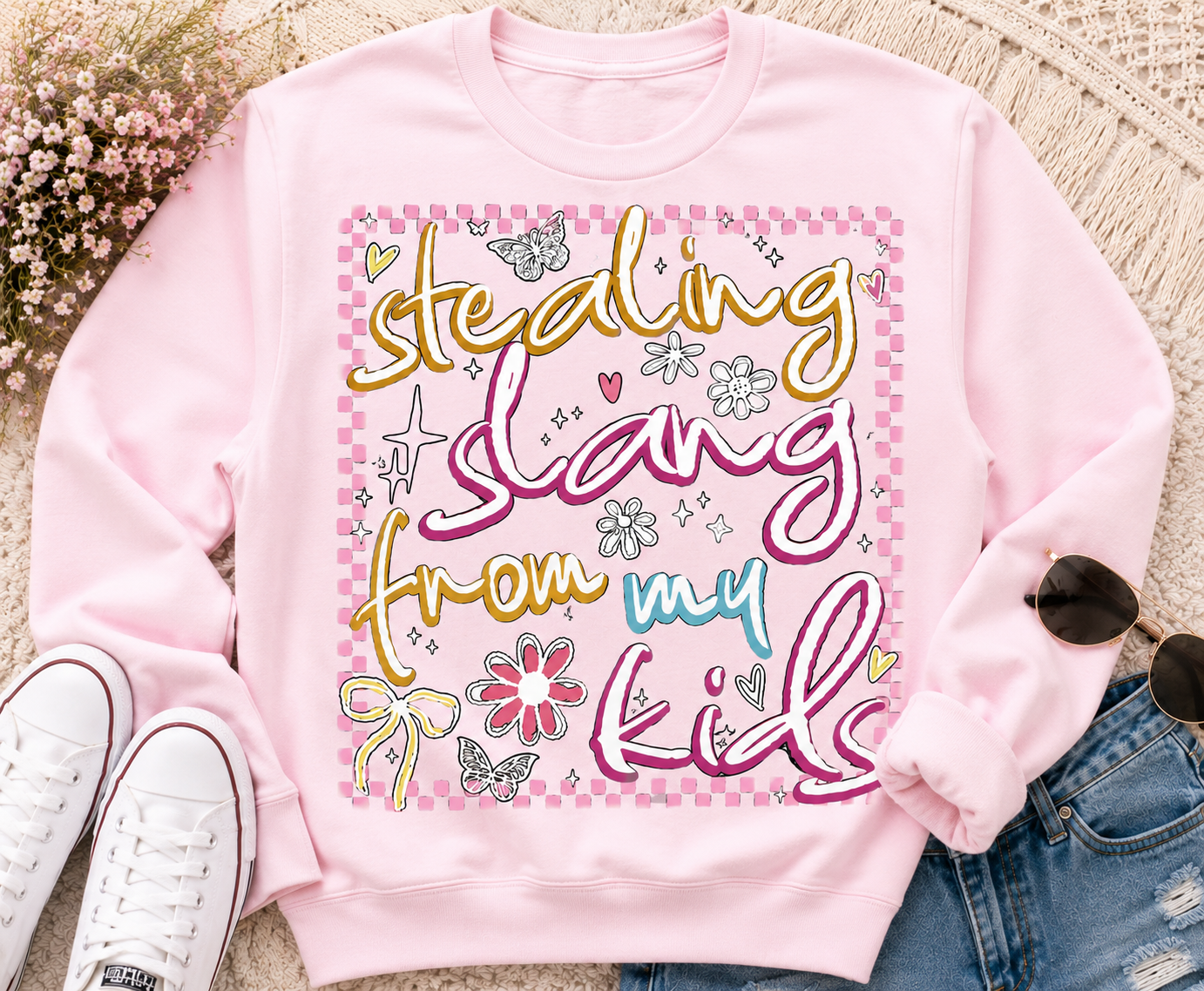 Stealing Slang from my Kids | Adult Graphic Shirt, Sweatshirt & Hoodie