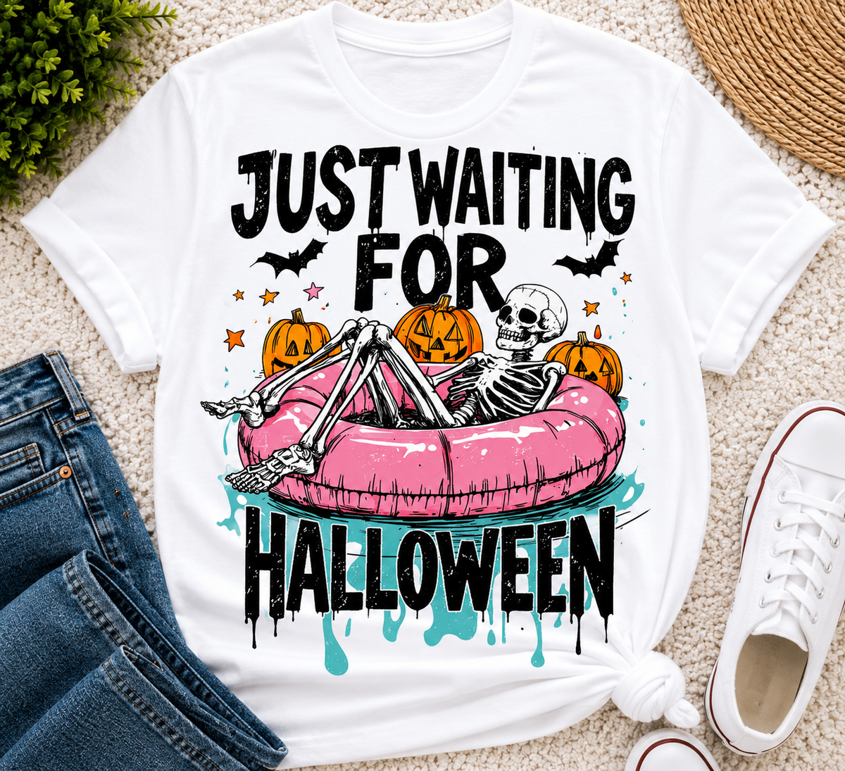 Just Waiting For Halloween | Adult Graphic Shirt, Sweatshirt & Hoodie