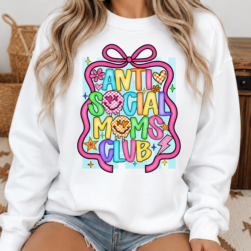 Anti Social Moms Club | Adult Graphic Shirt, Sweatshirt & Hoodie