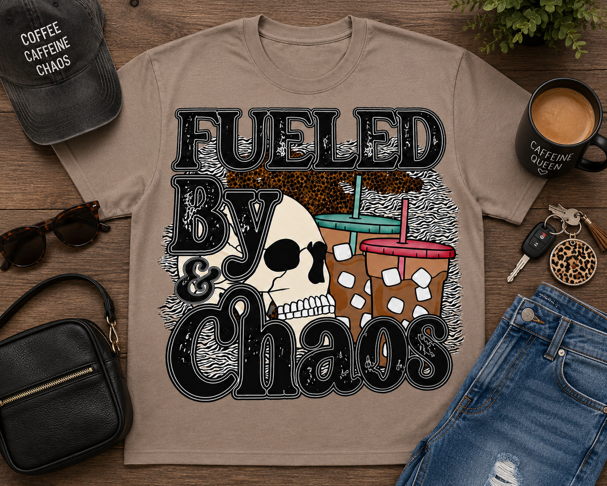 Fueled By Chaos| Adult Graphic T-Shirt, Sweatshirt & Hoodie