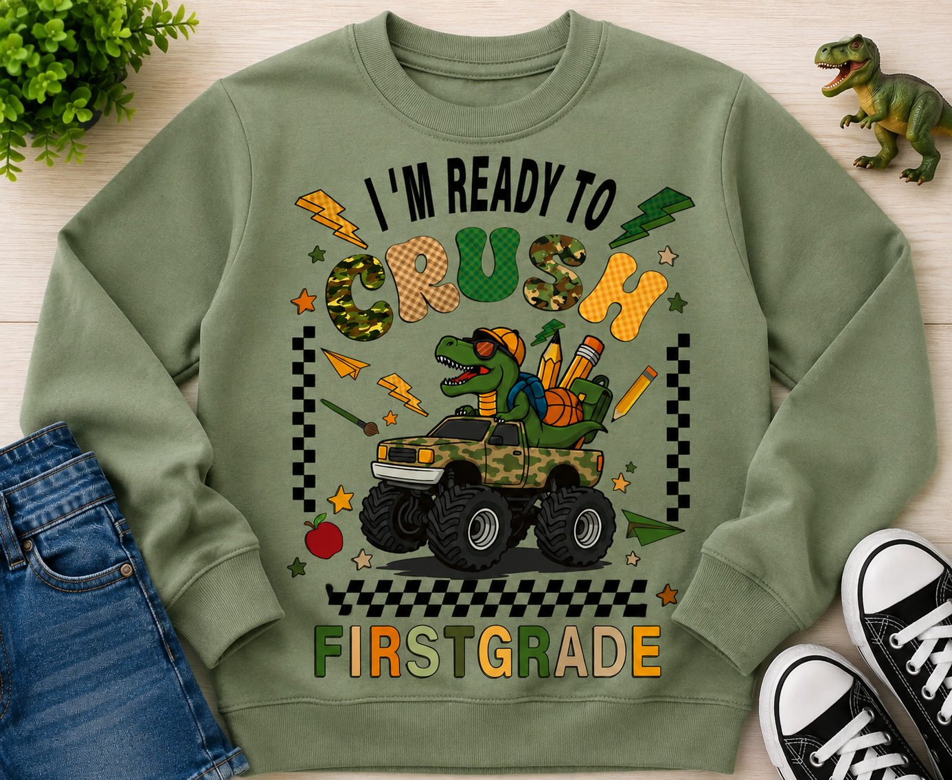 Back To School First Grade| T-Shirt, Sweatshirt & Hoodie