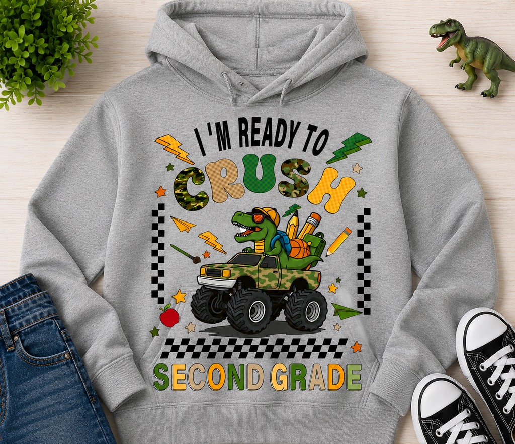 Back To School Second Grade|T-Shirt, Sweatshirt & Hoodie