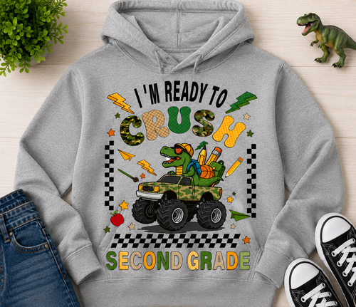 Back To School Second Grade|T-Shirt, Sweatshirt & Hoodie