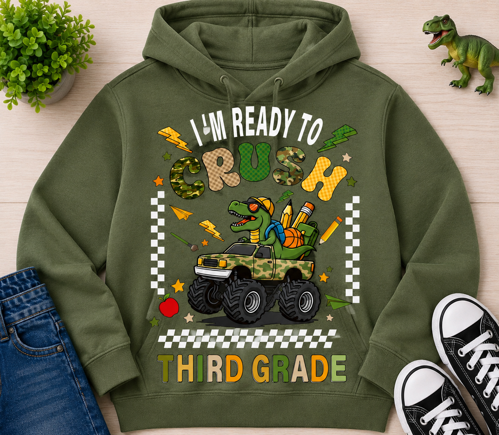 Back to School Third Grade|T-Shirt, Sweatshirt & Hoodie