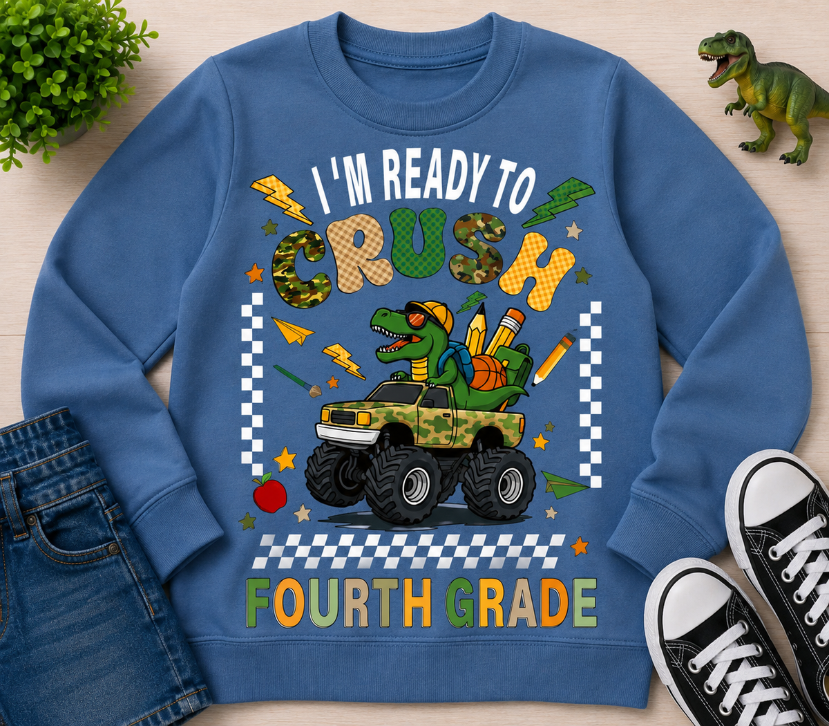 Back To School Fourth Grade| T-Shirt, Sweatshirt & Hoodie