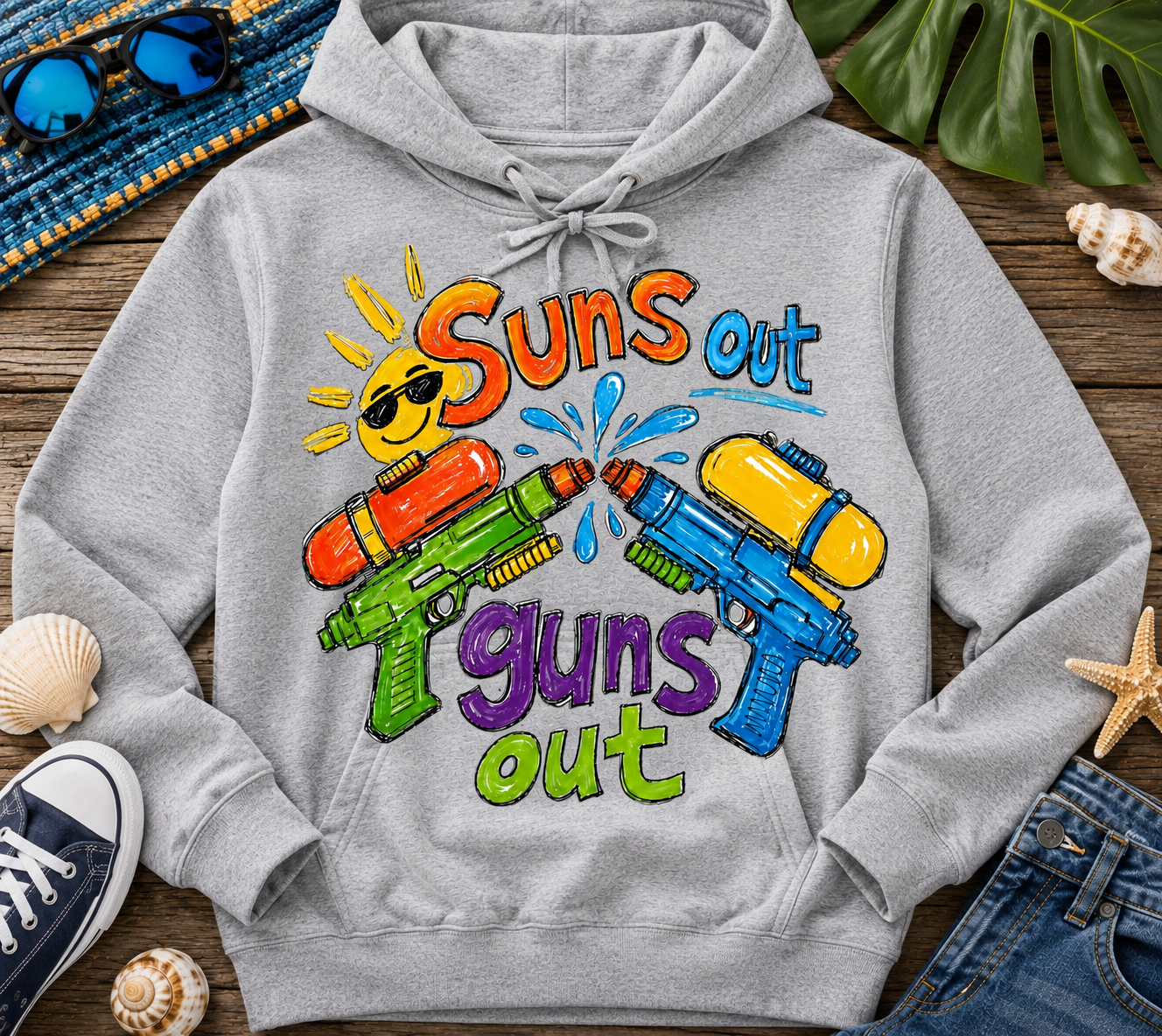 Suns Out Guns Out|Kids Graphic T-Shirt, Sweatshirt & Hoodie