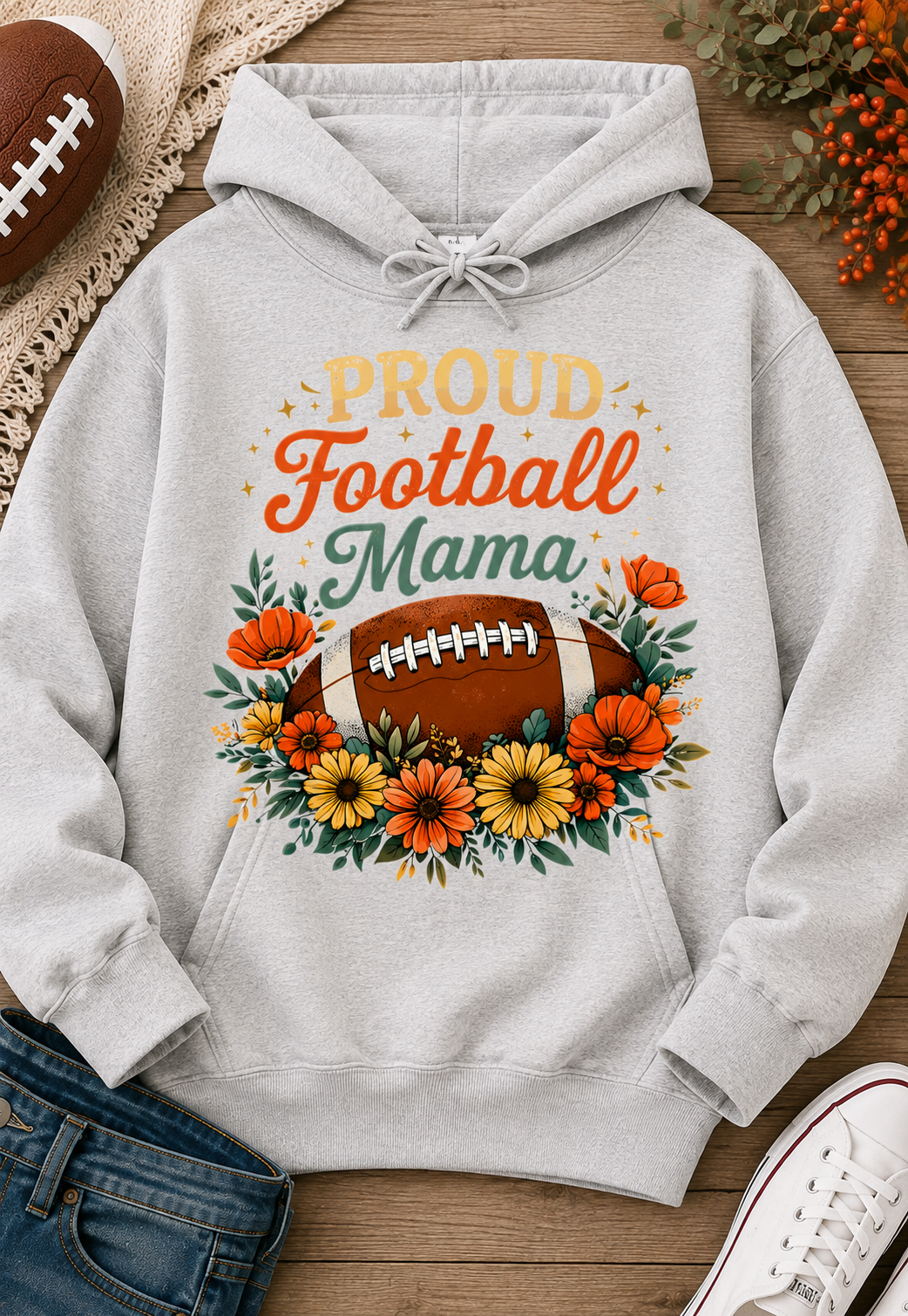 Football Mom | Adult Graphic Shirt, Sweatshirt & Hoodie
