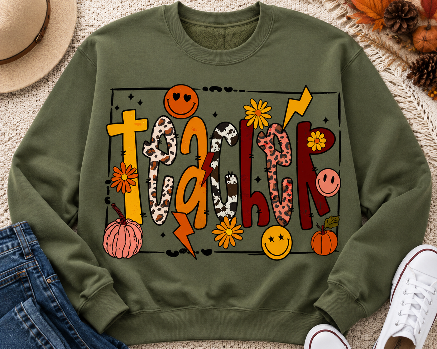 Teacher Fall | Adult Graphic Shirt, Sweatshirt & Hoodie