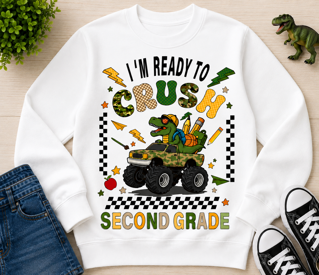 Back To School Second Grade|T-Shirt, Sweatshirt & Hoodie