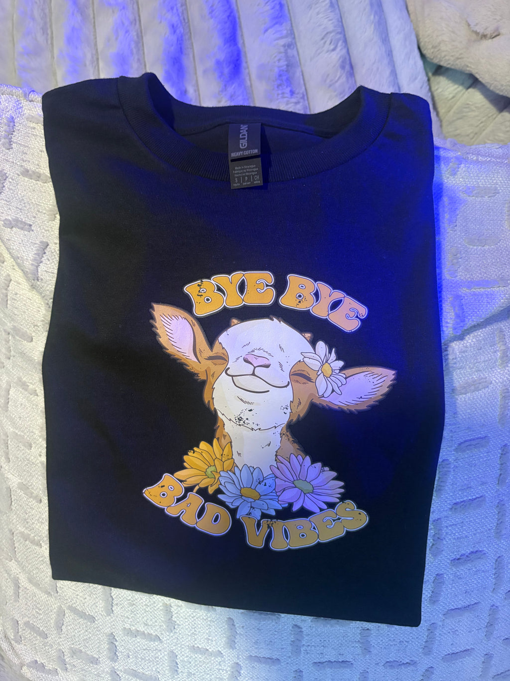 Bye Bye Bad Vibes|Kids Graphic T-Shirt, Sweatshirt & Hoodie