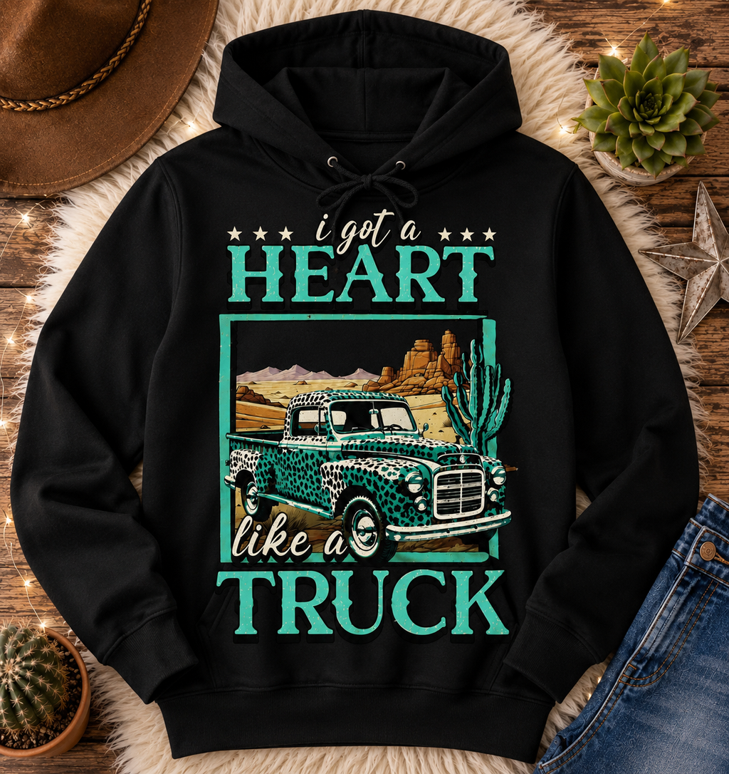 I Got A Heart Like A Truck| Kids Graphic T-Shirt, Sweatshirt & Hoodie