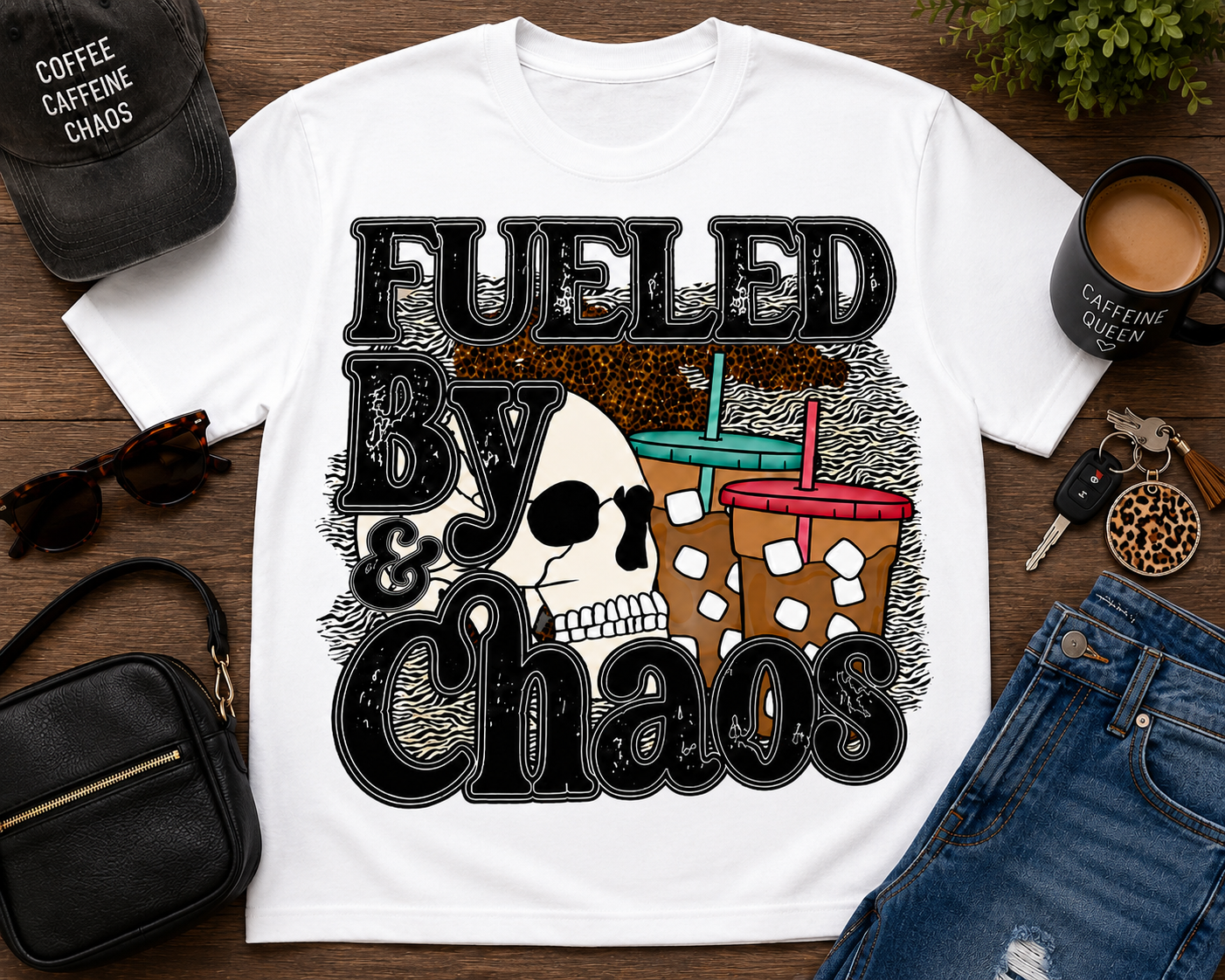 Fueled By Chaos| Adult Graphic T-Shirt, Sweatshirt & Hoodie