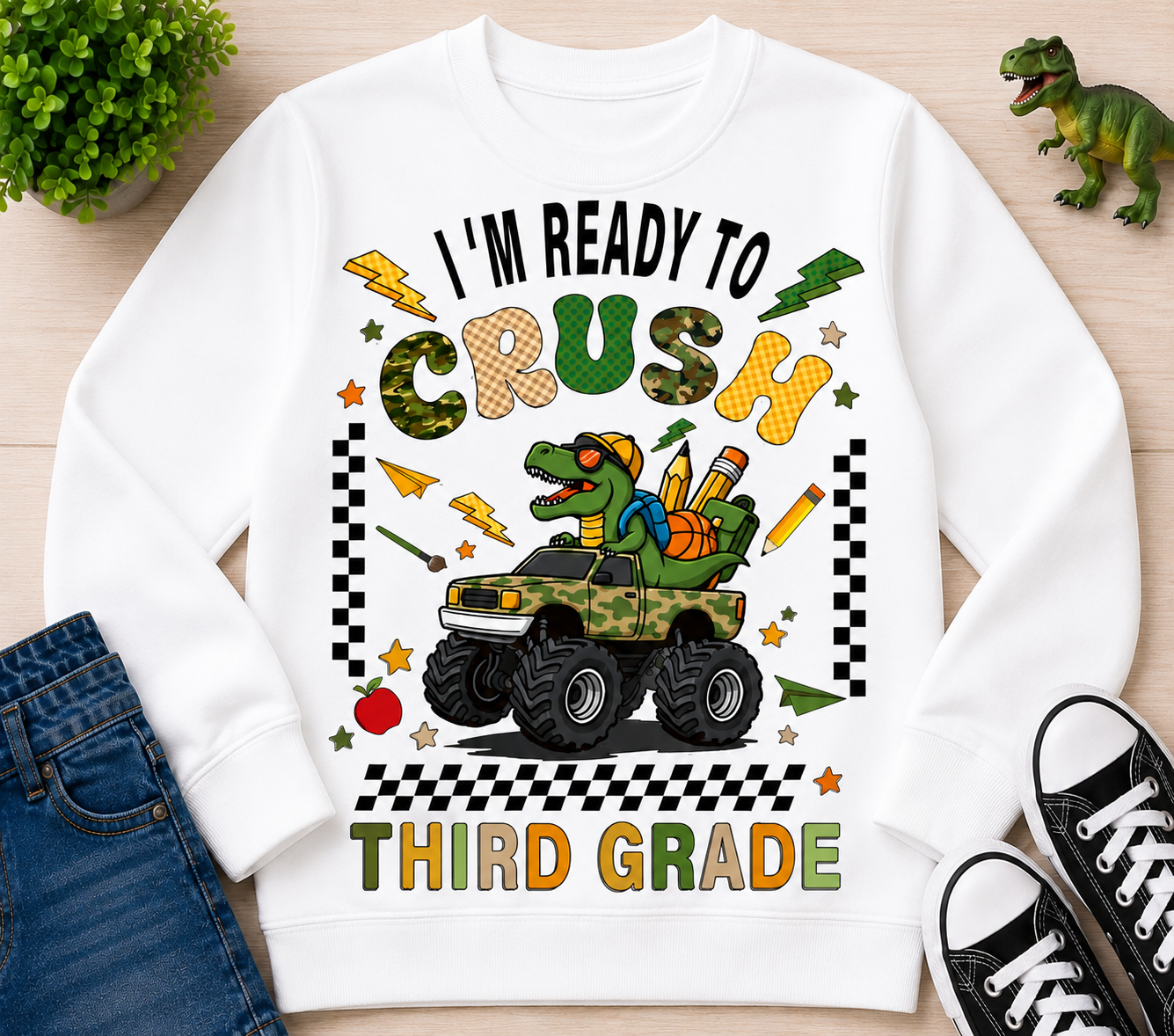 Back to School Third Grade|T-Shirt, Sweatshirt & Hoodie