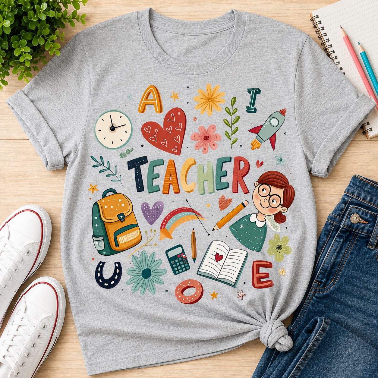 Teacher AEIOU | T-Shirts, Sweatshirt & Hoodie