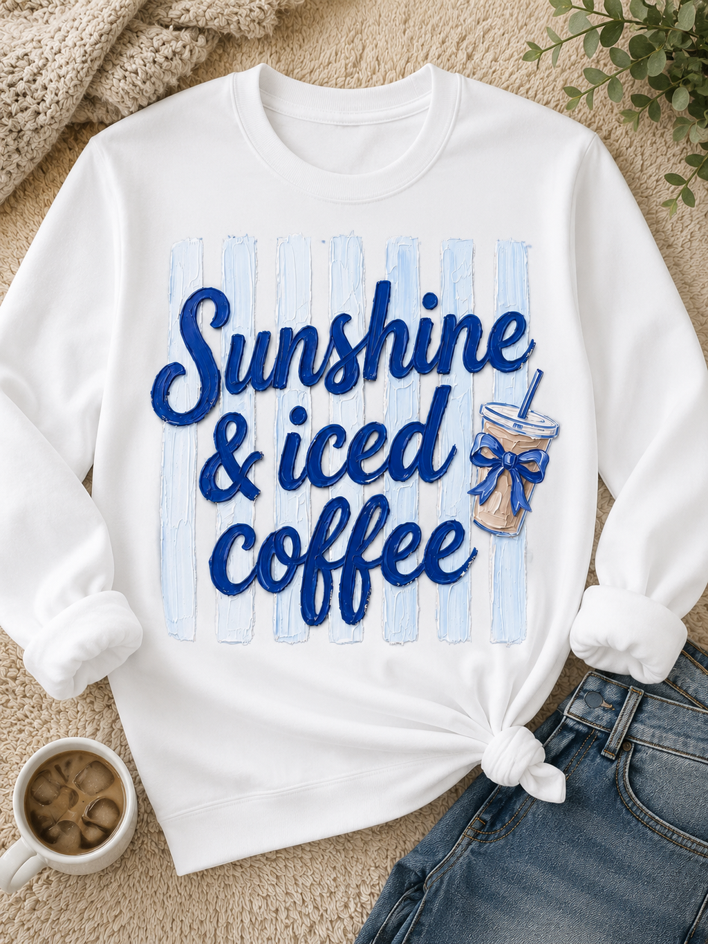 Sunshine And Iced Coffee| Adult Graphic Shirt, Sweatshirt & Hoodie