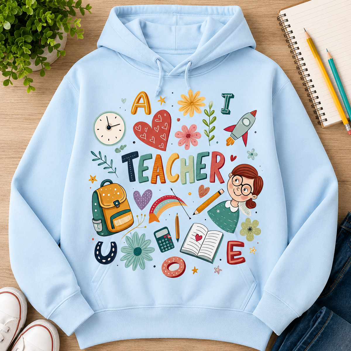 Teacher AEIOU | T-Shirts, Sweatshirt & Hoodie