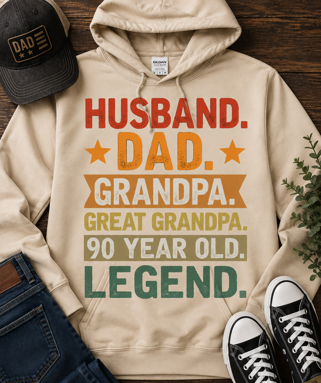 Husband, Dad, Legend | Adult Graphic Shirt, Sweatshirt & Hoodie