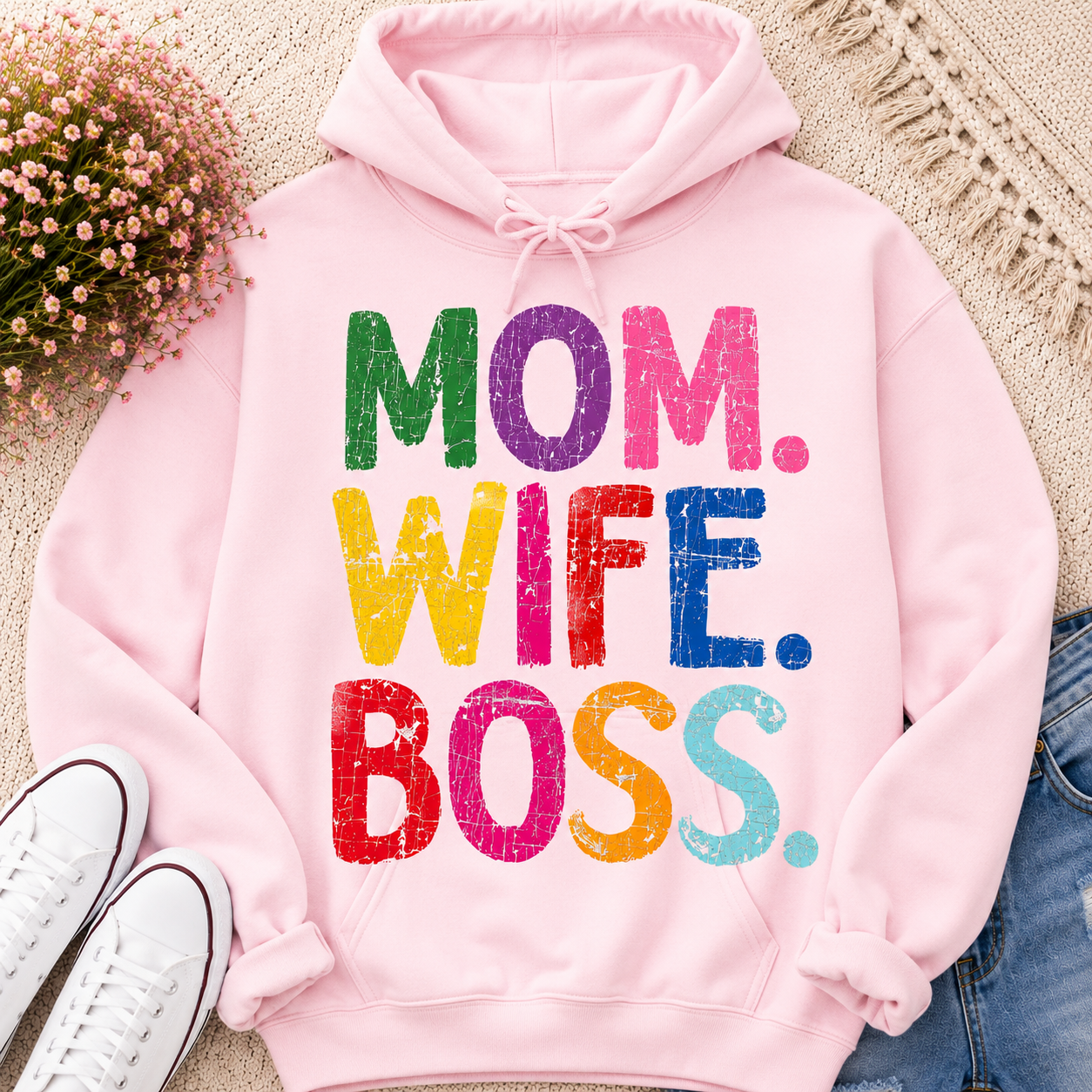 MOM. WIFE. BOSS.| Adult Graphic Shirt, Sweatshirt & Hoodie
