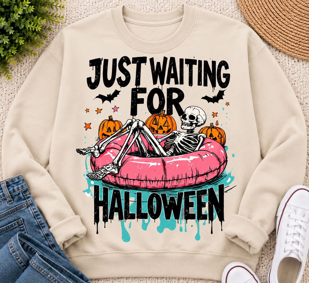Just Waiting For Halloween | Adult Graphic Shirt, Sweatshirt & Hoodie