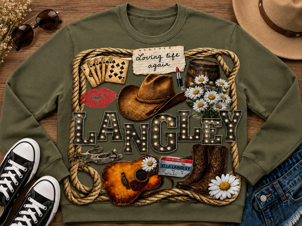 Langley | Adult Graphic Shirt, Sweatshirt & Hoodie