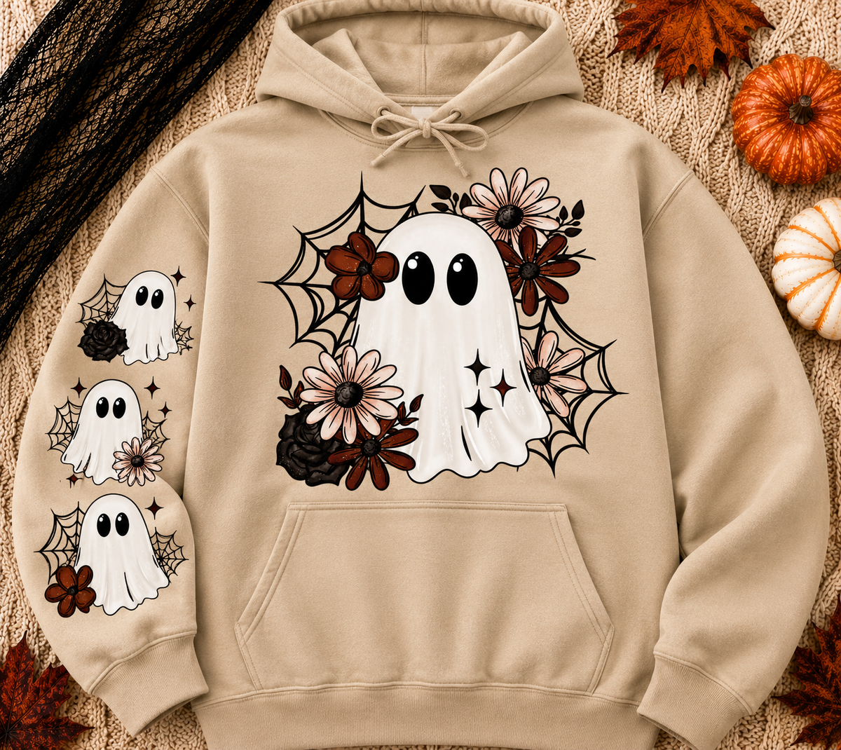 Ghost Halloween | Adult Graphic Long Sleeve Shirt, Sweatshirt & Hoodie