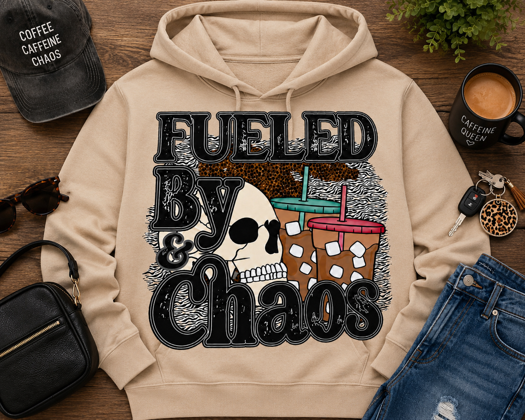 Fueled By Chaos| Adult Graphic T-Shirt, Sweatshirt & Hoodie