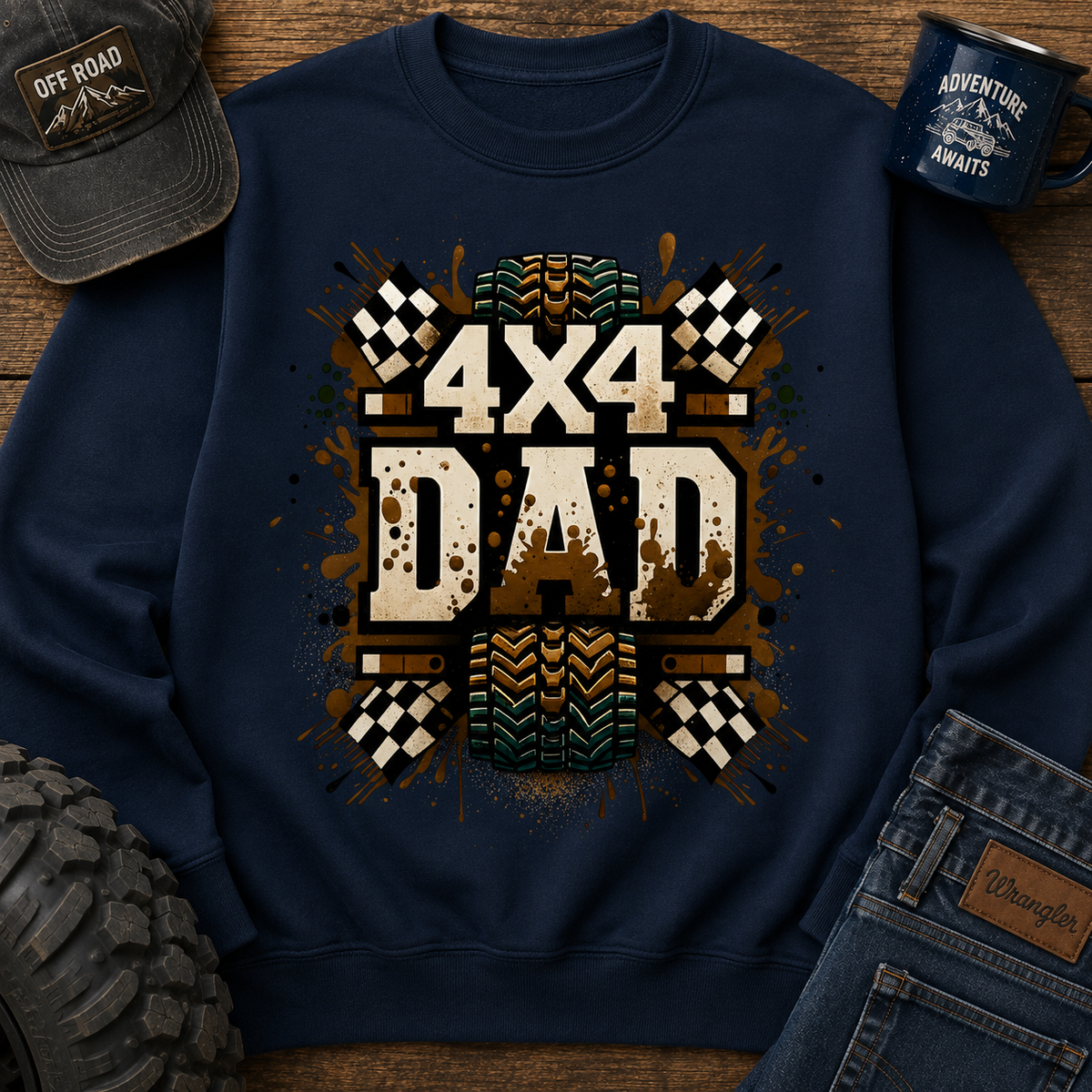 4x4 Dad | Adult Graphic Shirt, Sweatshirt & Hoodie
