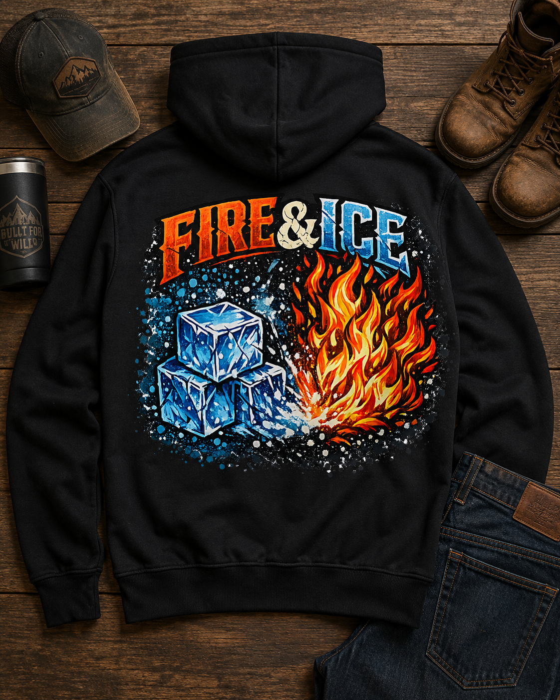 Fire And Ice | Adult Graphic Shirt, Sweatshirt & Hoodie