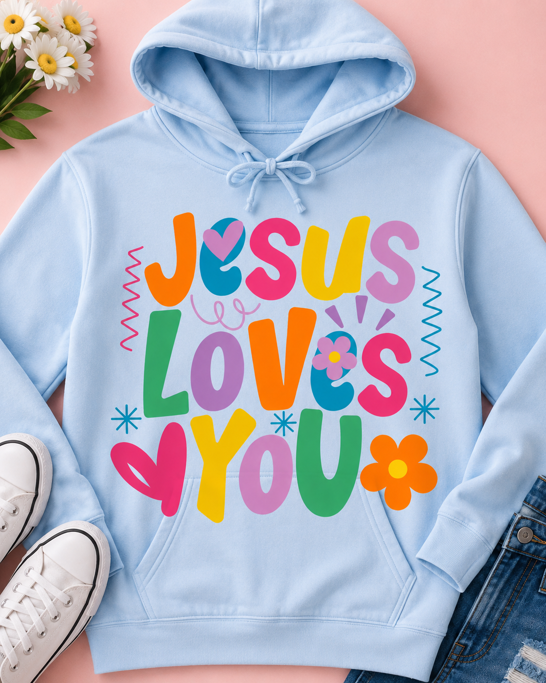 Jesus Loves You | Adult Graphic Shirt, Sweatshirt & Hoodie