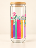 Books glass 16oz cup