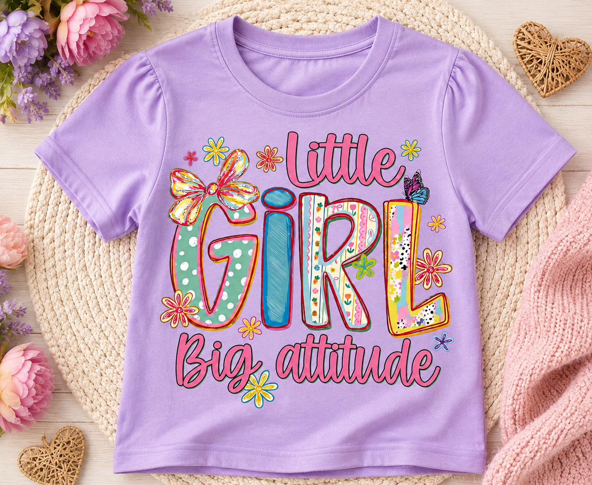 Little Girl Big Attitude| Kids Graphic T-Shirt, Sweatshirt & Hoodie