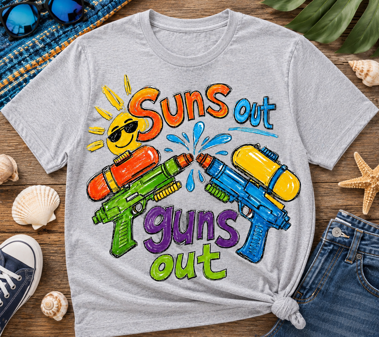 Suns Out Guns Out|Kids Graphic T-Shirt, Sweatshirt & Hoodie