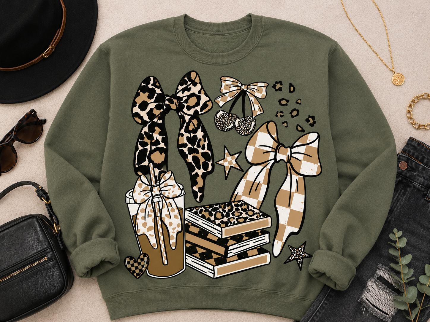 Bows and Books| Adult Graphic Shirt, Sweatshirt & Hoodie