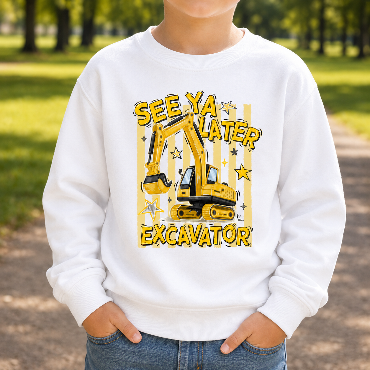 See You Later Excavator| Kids Graphic T-Shirt, Sweatshirt & Hoodie