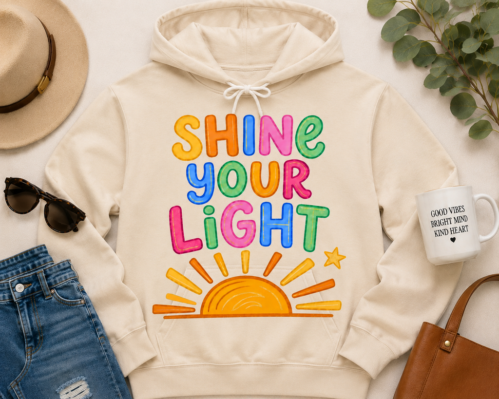 Shine Your Light| Adult Graphic T-Shirt, Sweatshirt & Hoodie