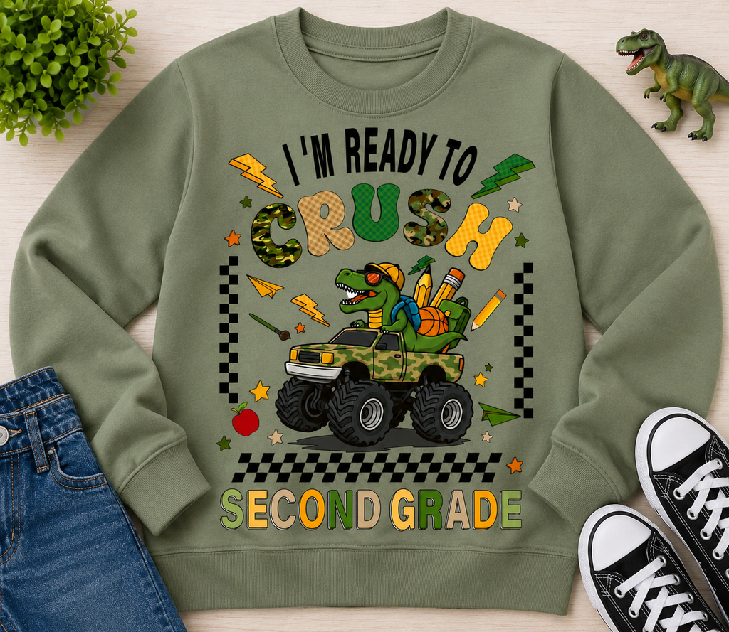 Back To School Second Grade|T-Shirt, Sweatshirt & Hoodie