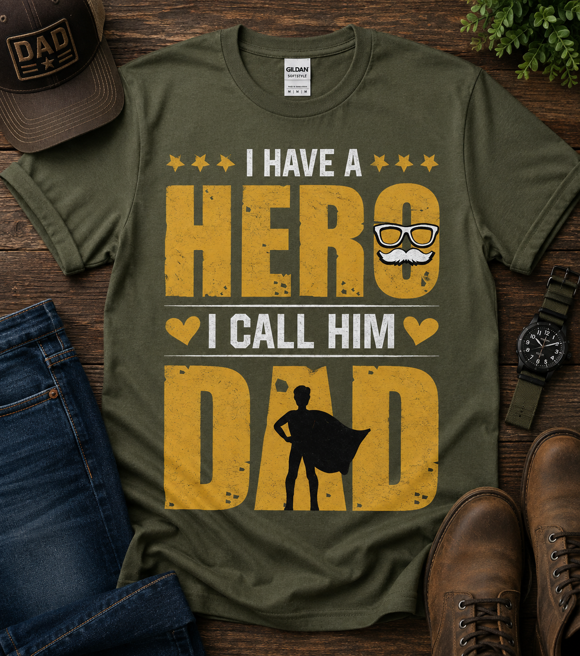 I Have A Hero I Call Him Dad | Adult Graphic Shirt, Sweatshirt & Hoodie