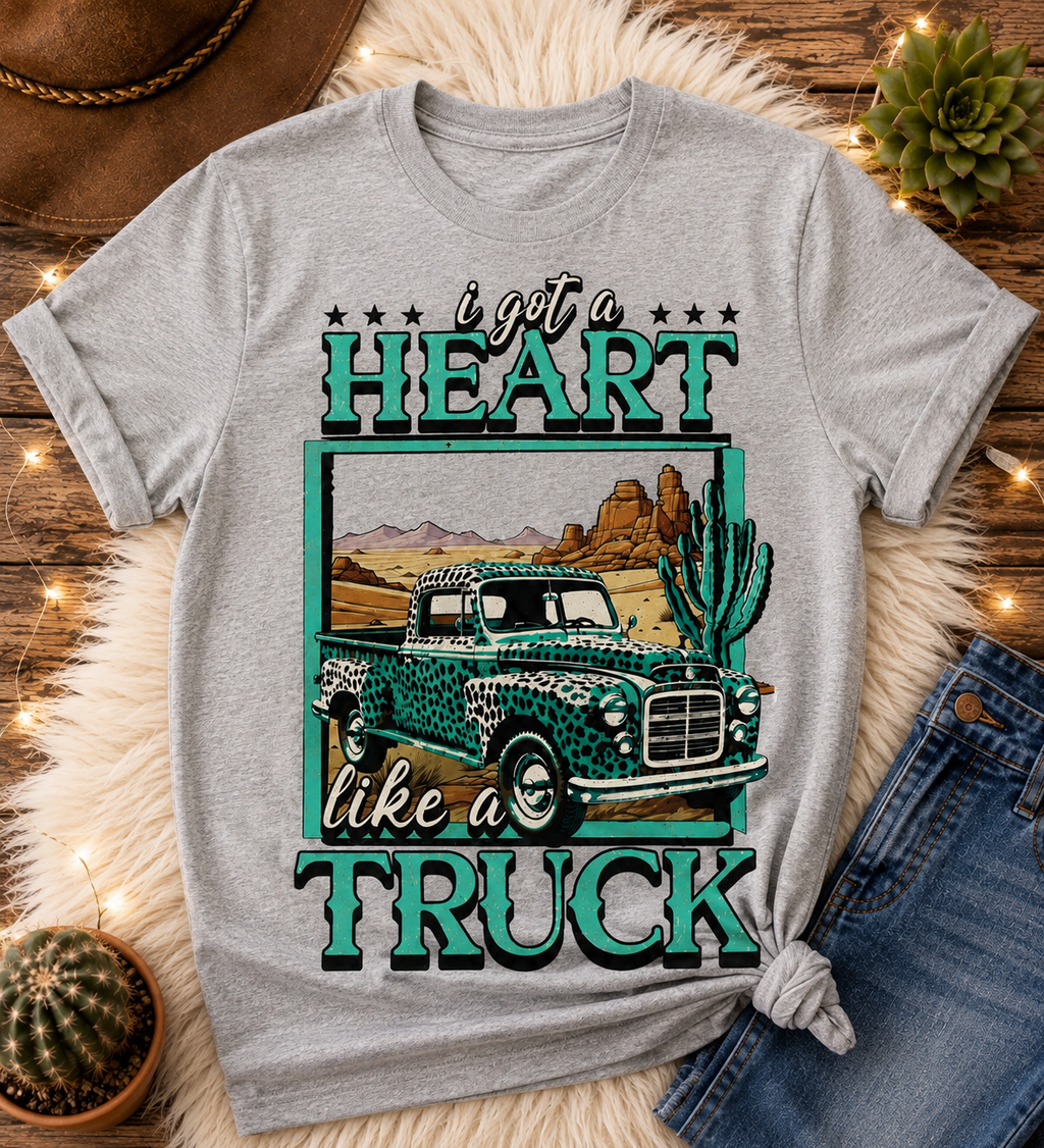 I Got A Heart Like A Truck| Kids Graphic T-Shirt, Sweatshirt & Hoodie